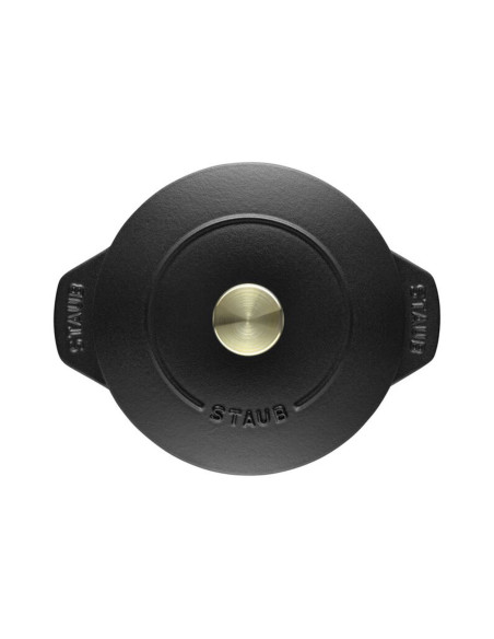 Caçarola de ferro fundido esmaltado Staub Gohan preto mate para arroz e legumes