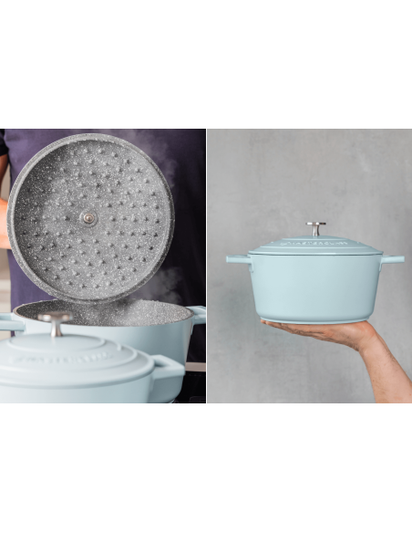 MasterClass pastellblå induksjonsgryte i støpt aluminium 4L