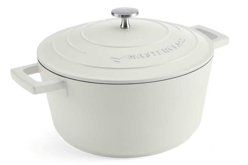 Cocina de inducción MasterClass 4L de aluminio fundido blanco cremoso