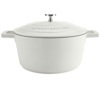 Cocina de inducción MasterClass 4L de aluminio fundido blanco cremoso