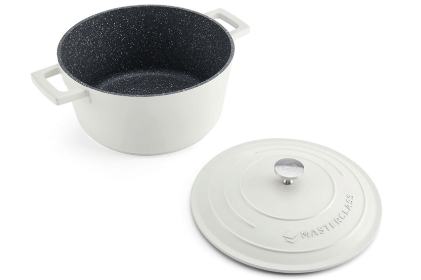 Fogão de indução MasterClass 4L em alumínio fundido branco creme