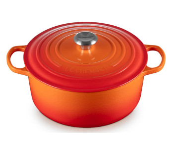 Cacerola redonda de hierro fundido esmaltado Volcanique de 24 cm Le Creuset Signature