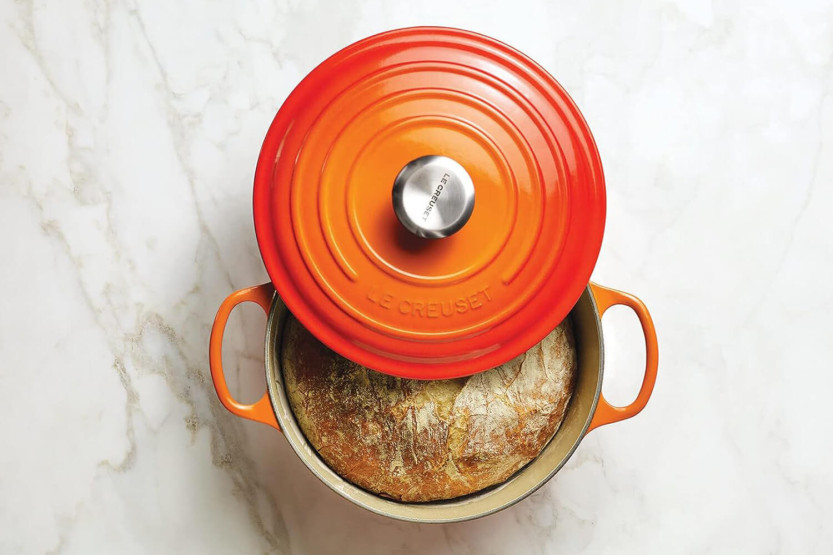 Le Creuset Signature 24cm rund emaljerad gjutjärnsgryta Volcanique