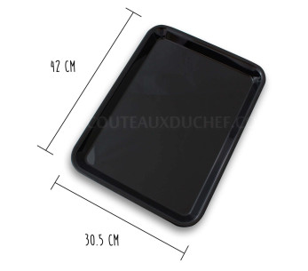 Professionell presentationsbricka i svart Altuglas® - 42x30,5cm