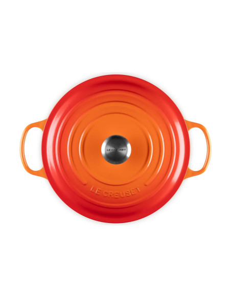 Caçarola de ferro fundido esmaltada redonda de 24 cm Le Creuset Signature Volcanique