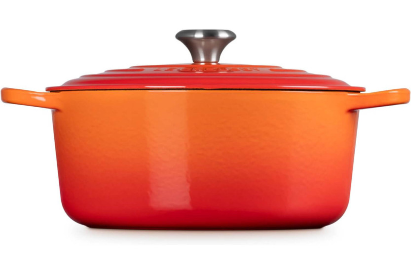 Caçarola de ferro fundido esmaltada redonda de 24 cm Le Creuset Signature Volcanique
