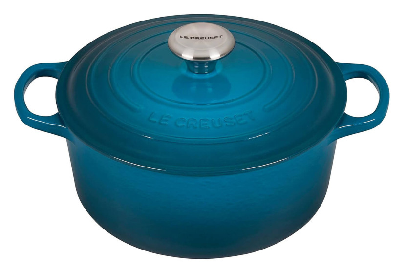Le Creuset Signature round cast iron casserole 24cm Deap Teal