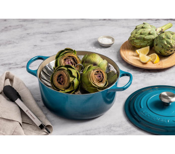 Le Creuset Signature geëmailleerde gietijzeren braadpan 24cm Deap Teal 2