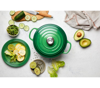 Caçarola redonda em ferro fundido esmaltado Le Creuset Signature 24cm Bamboo 2