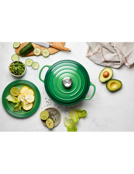 Le Creuset Signature cacerola redonda de hierro fundido esmaltado 24cm Bambú