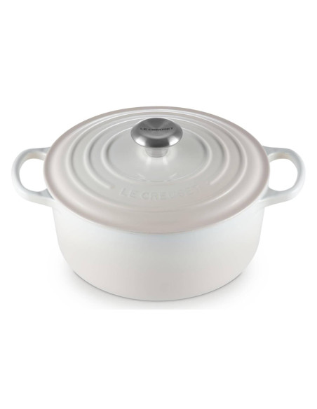 Le Creuset Signature cacerola de hierro fundido esmaltado 24cm Merengue