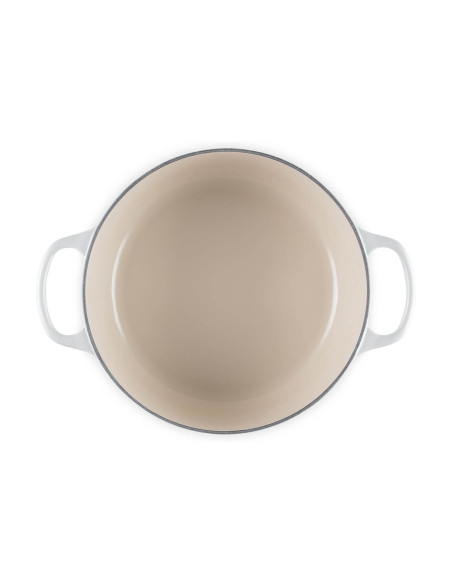 Caçarola de ferro fundido esmaltado Le Creuset Signature 24cm Merengue