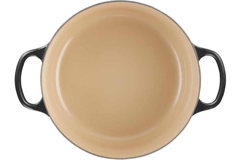 Runde Cocotte aus emailliertem Gusseisen Le Creuset Signature 28cm Mattschwarz