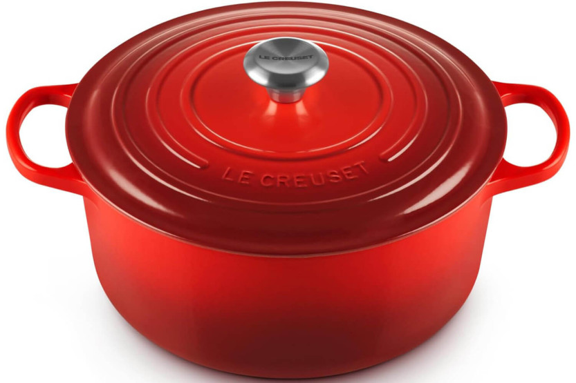 Le Creuset Signature pyöreä emaloitu valurautapata 28cm Cerise
