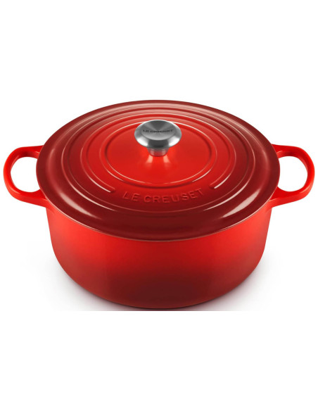 Le Creuset Signature ronde geëmailleerde gietijzeren braadpan 28cm Cerise