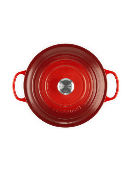 Le Creuset Signature rund emaljerad gjutjärnsgryta 28cm Cerise