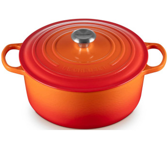 Le Creuset Signature rund emaljerad gjutjärnsgryta 28cm Volcanique