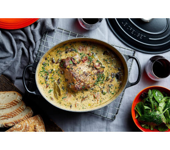 Le Creuset Signature ovale geëmailleerde gietijzeren braadpan 29cm Zwart Mat 2