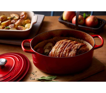 Le Creuset Signature emaljert støpejernsgryte oval 29 cm kirsebær 2