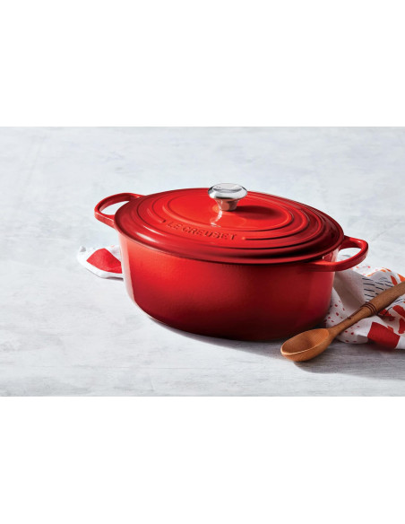 Casseruola ovale in ghisa smaltata Le Creuset Signature 29 cm ciliegia