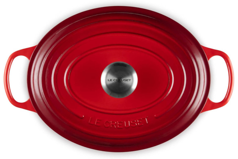 Le Creuset Signature enamelled cast iron oval casserole 29cm cherry