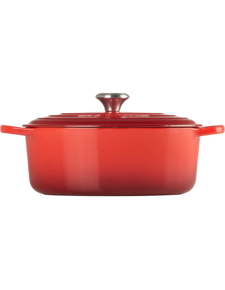 Caçarola oval em ferro fundido esmaltado Le Creuset Signature 29cm cereja