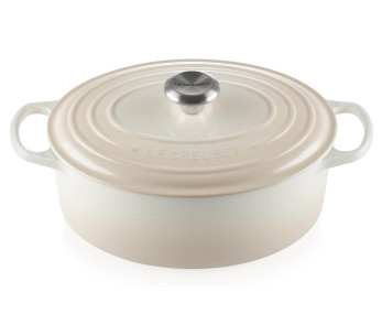 Le Creuset Signature emaljerad gjutjärnsgryta oval 29cm Meringue