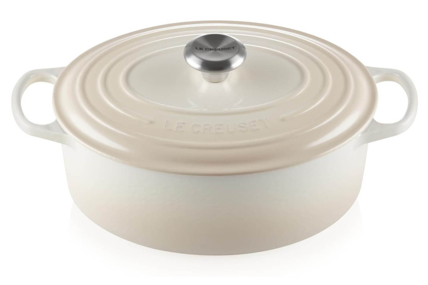 Le Creuset Signature emaloitu valurautainen soikea kattila 29cm Meringue (marenki)