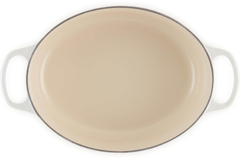 Le Creuset Signature emaloitu valurautainen soikea kattila 29cm Meringue (marenki)