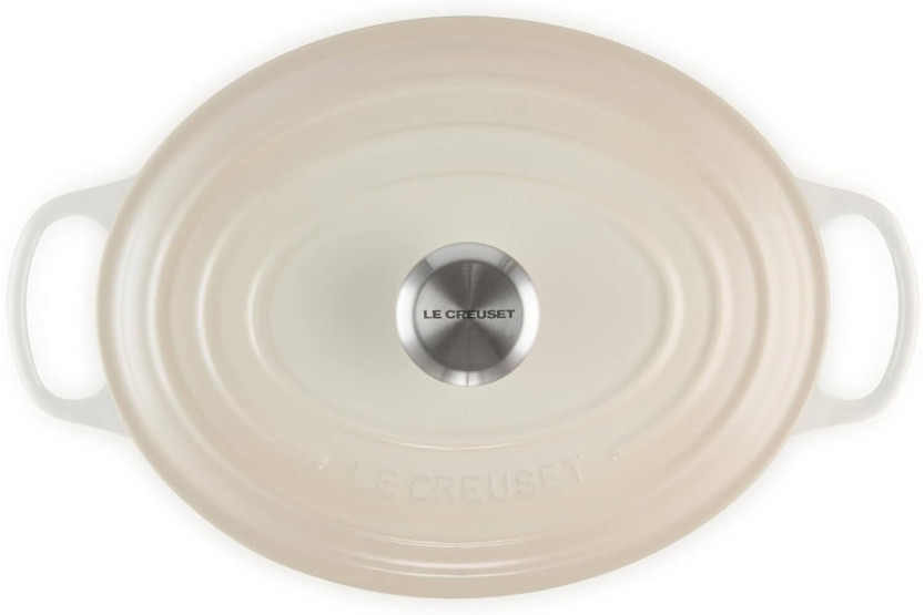 Le Creuset Signature emaloitu valurautainen soikea kattila 29cm Meringue (marenki)