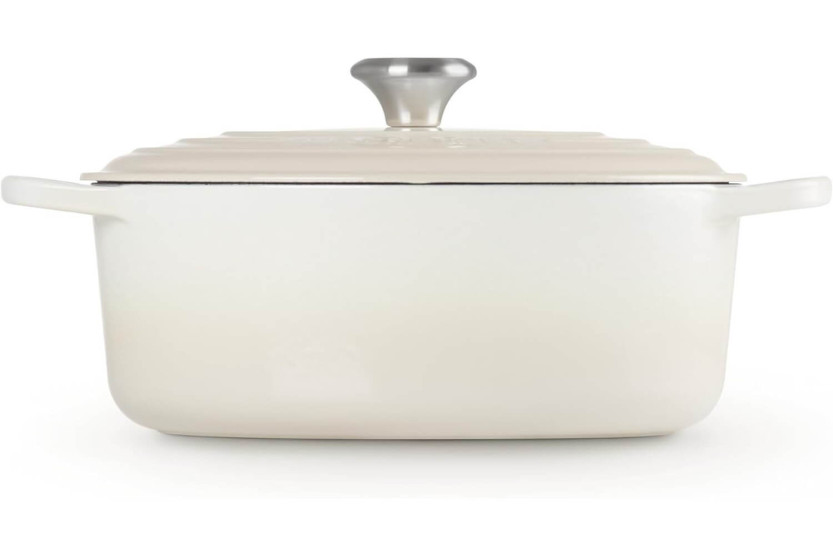 Le Creuset Signature emaloitu valurautainen soikea kattila 29cm Meringue (marenki)