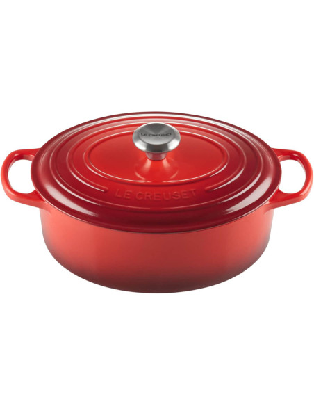 Casseruola ovale in ghisa smaltata Le Creuset Signature 33 cm Cerise