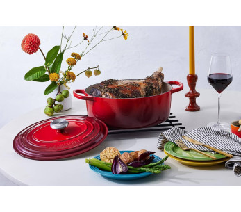 Le Creuset Signature emaljert oval støpejernsgryte 33 cm Cerise 2