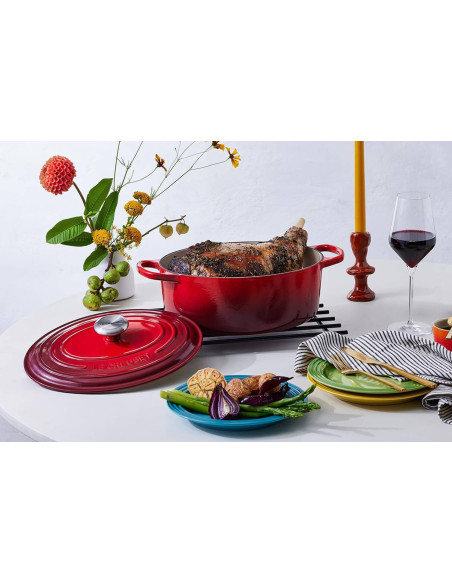 Le Creuset Signature emaljerad oval gjutjärnsgryta 33cm Cerise