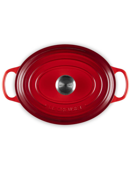 Le Creuset Signature geëmailleerde gietijzeren ovale braadpan 33cm Cerise
