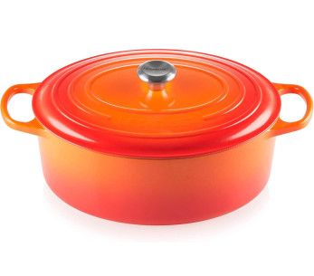 Le Creuset Signature emaloitu valurautainen soikea kattila 33cm Volcanique