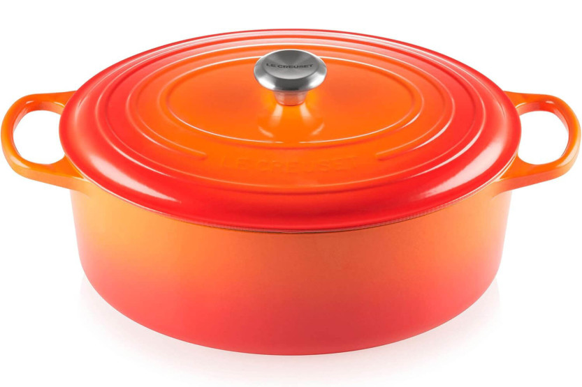 Le Creuset Signature emaloitu valurautainen soikea kattila 33cm Volcanique