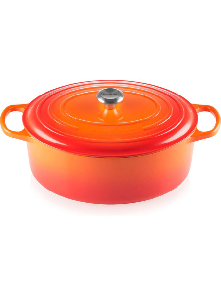 Le Creuset Signature enamelled cast iron oval casserole 33cm Volcanique