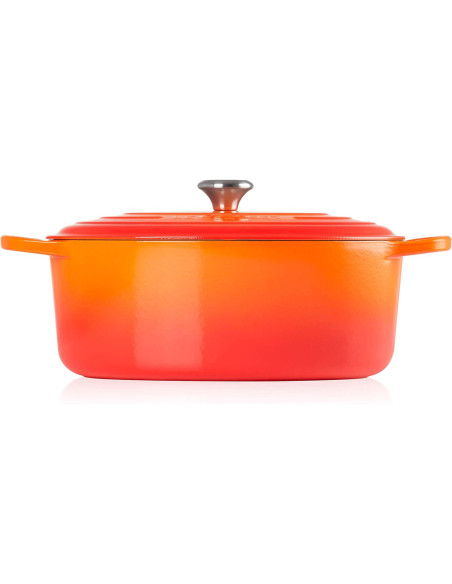 Le Creuset Signature enamelled cast iron oval casserole 33cm Volcanique