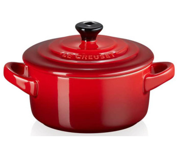 Le Creuset keramisk mini rund gryte 10 cm kirsebær