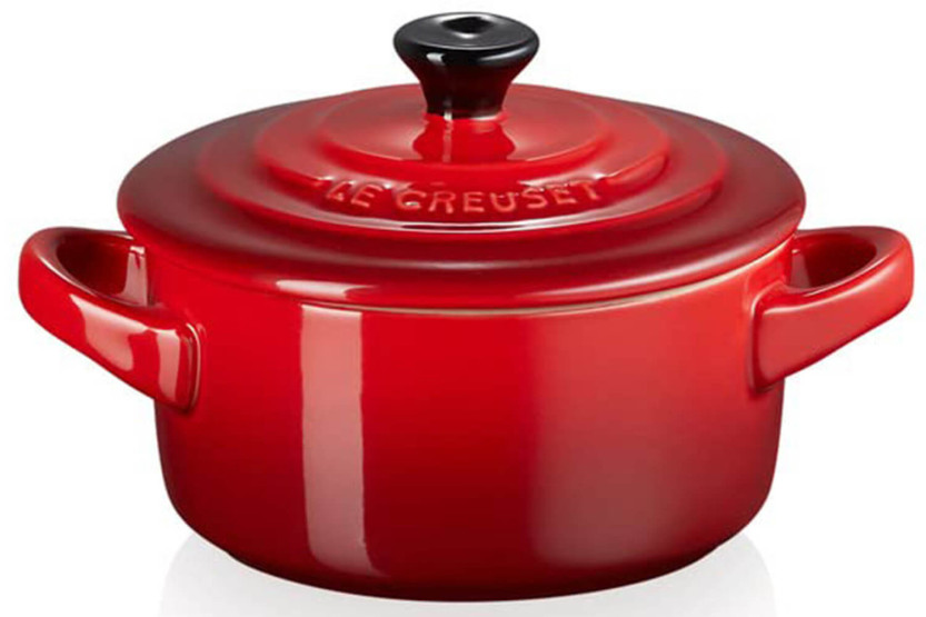 Mini caçarola redonda de cerâmica Le Creuset 10cm Cherry