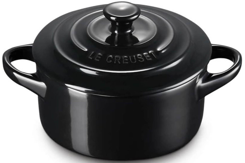 Le Creuset Mini Round Ceramic Cocotte 10cm Black Onyx