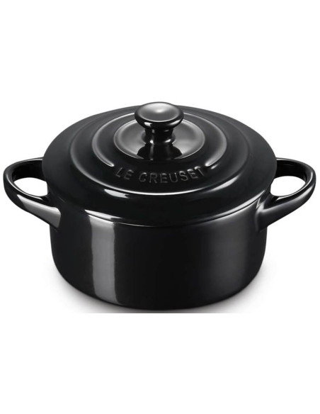 Le Creuset Mini Round Ceramic Cocotte 10 cm Black Onyx