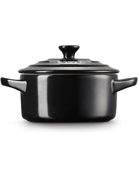Le Creuset Mini pyöreä keraaminen Cocotte 10cm Musta Onyx