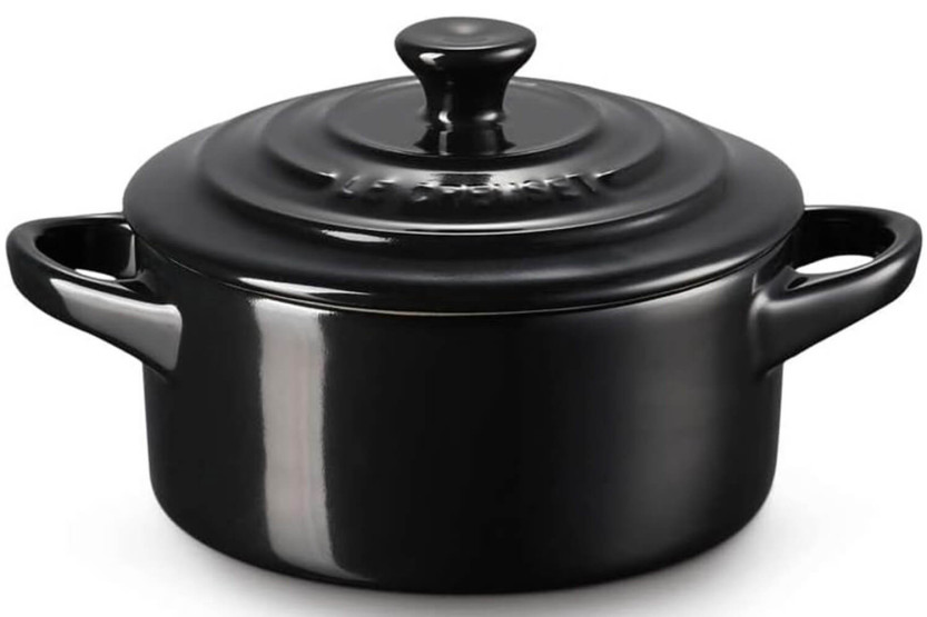 Le Creuset Mini Round Ceramic Cocotte 10cm Black Onyx