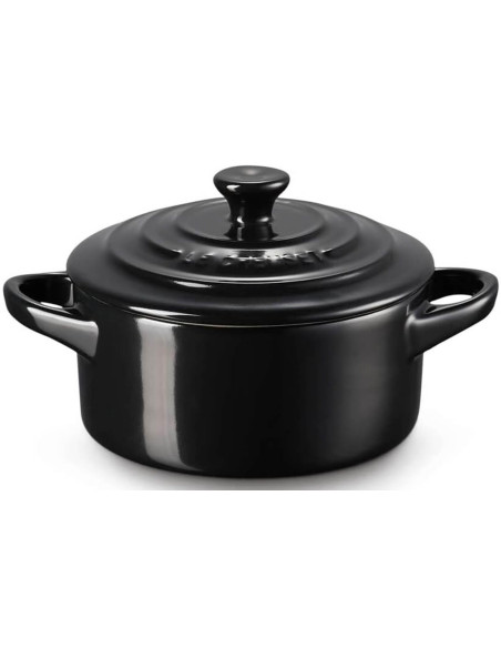 Le Creuset Mini Round Ceramic Cocotte 10cm Black Onyx