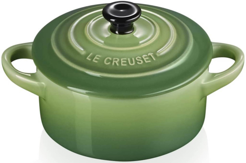 Mini runder Bräter aus Keramik Le Creuset 10cm Bambus