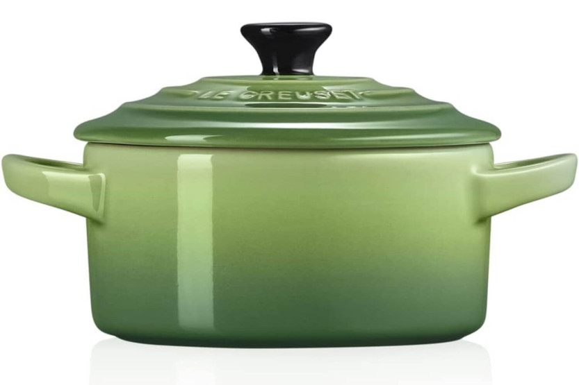 Mini ronde keramische braadpan Le Creuset 10cm Bamboe