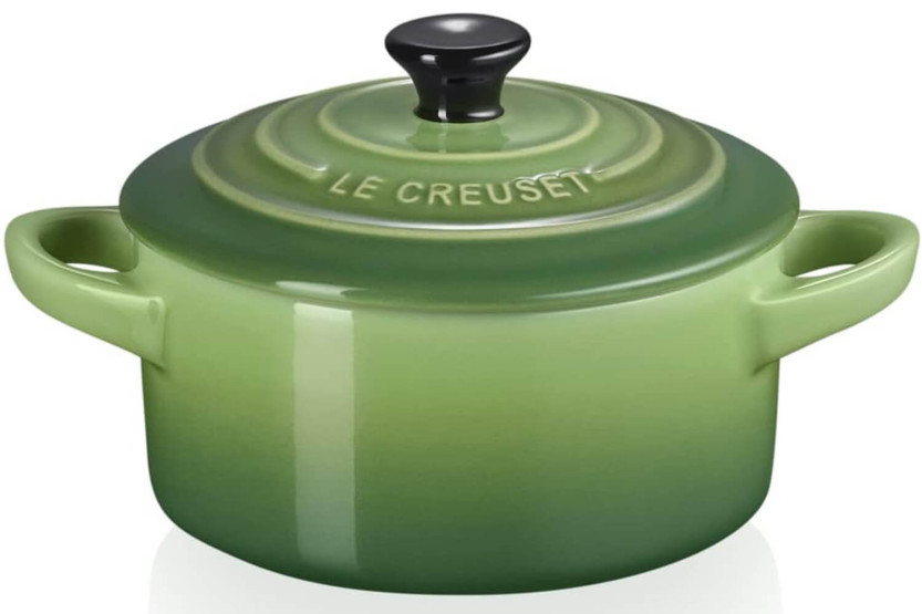 Mini runder Bräter aus Keramik Le Creuset 10cm Bambus