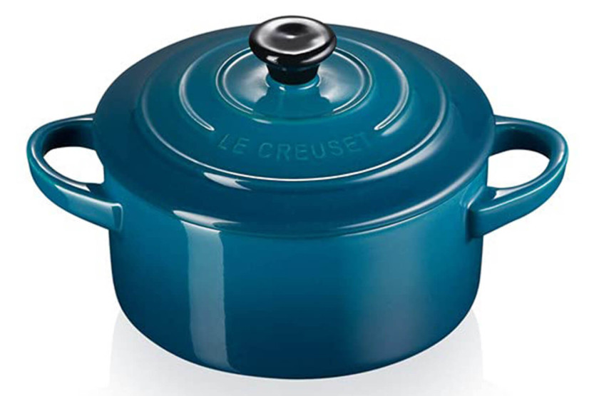 Le Creuset Mini Round Ceramic Cocotte 10cm Deep Teal